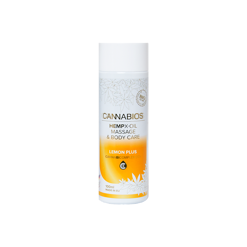 huile massage cbd et citron - huile massage cannabios x-oil lemon plus