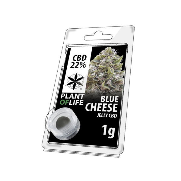 blue cheese, cbd, plant of life, jelly, 22% CBD