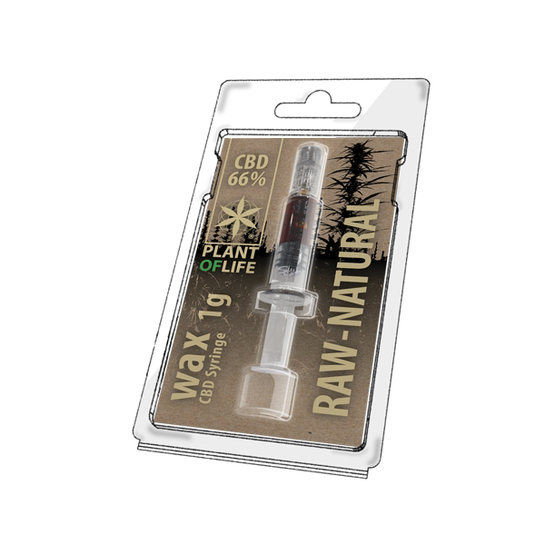 wax plant of life - cbd - 66% cbd - raw - natural - cire cbd