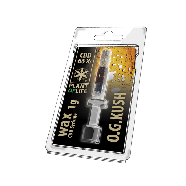 wax cbd - 66 % cbd - cire cbd - og kush - plant of life