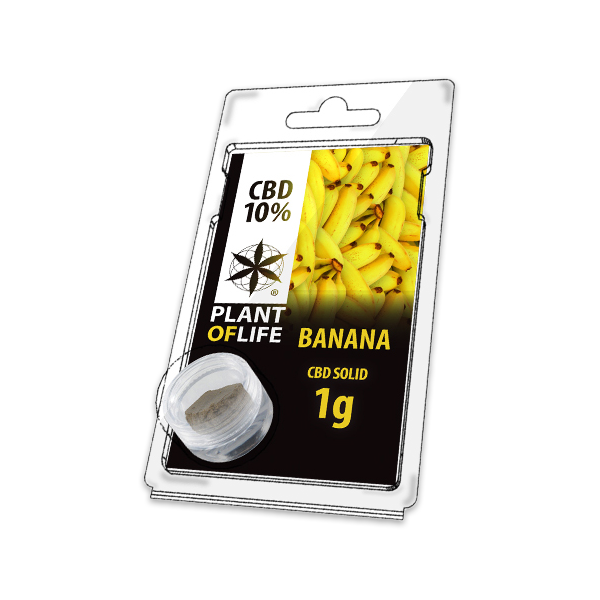 solid, 10% CBD, PLANT OF LIFE, banana, banane