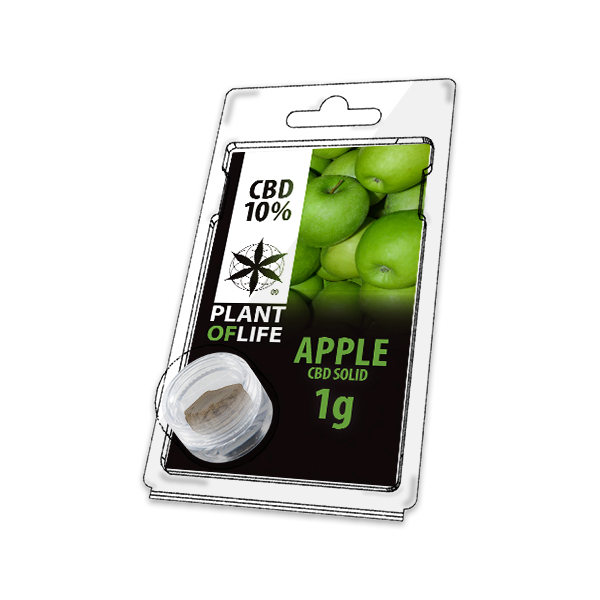 solid, 10% CBD, PLANT OF LIFE, apple, pomme