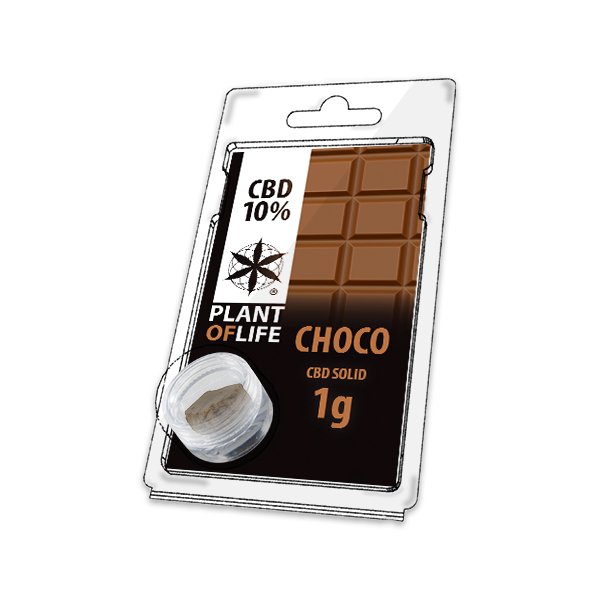 solid, 10% CBD, PLANT OF LIFE, chocolate, chocolat
