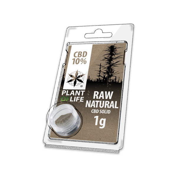 solid, 10% CBD, PLANT OF LIFE, raw, natural