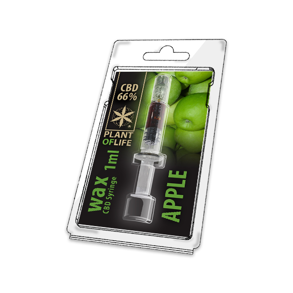 wax cbd - cire cbd - plant of life - apple - 66% CBD
