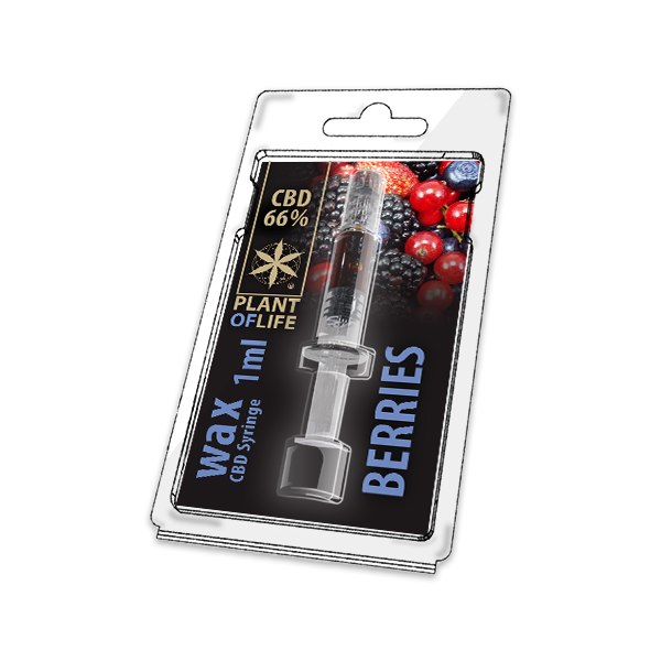 wax cbd - cire cbd - plant of life - berries- 66% CBD
