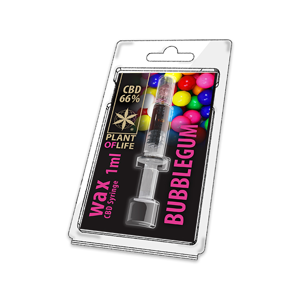 wax cbd - cire cbd - plant of life - bubblegum- 66% CBD