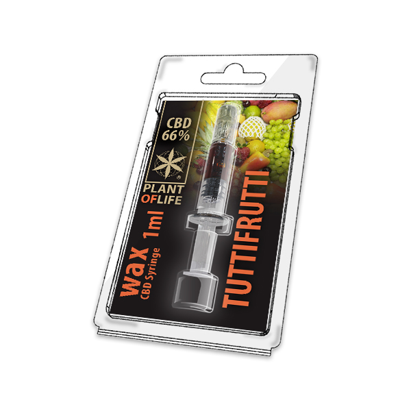 wax cbd - cire cbd - plant of life - tuttifrutti- 66% CBD
