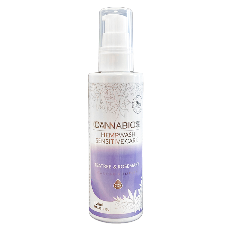 2722 Gel lavant naturel à base de chanvre - Tout en 1 - Arbre à thé & Romarin - CANNABIOS